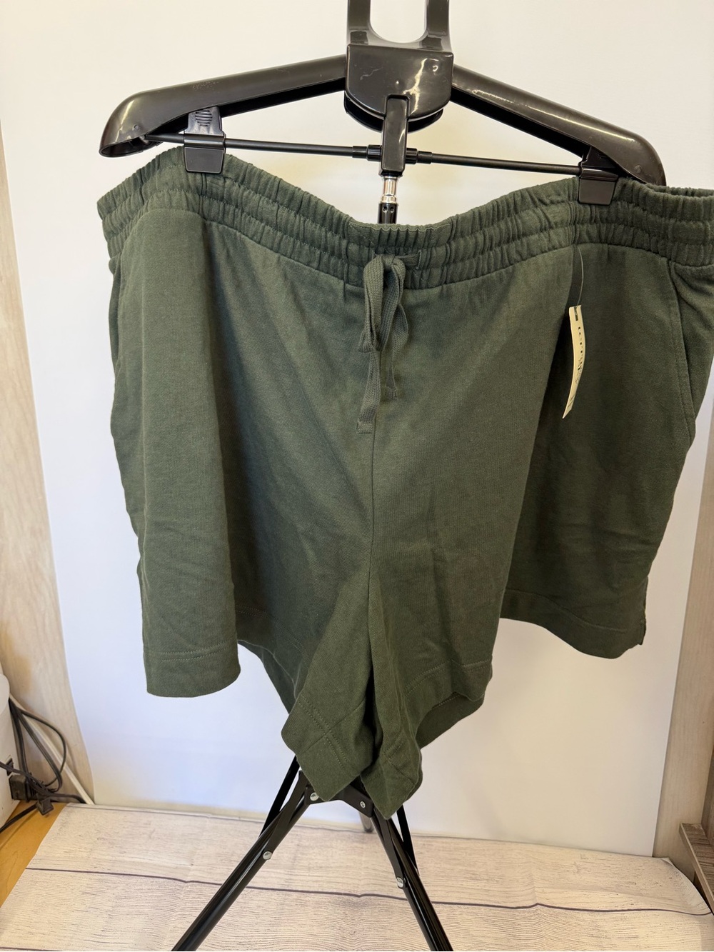 Terra & Sky Olive Green Drawstring Athletic Shorts